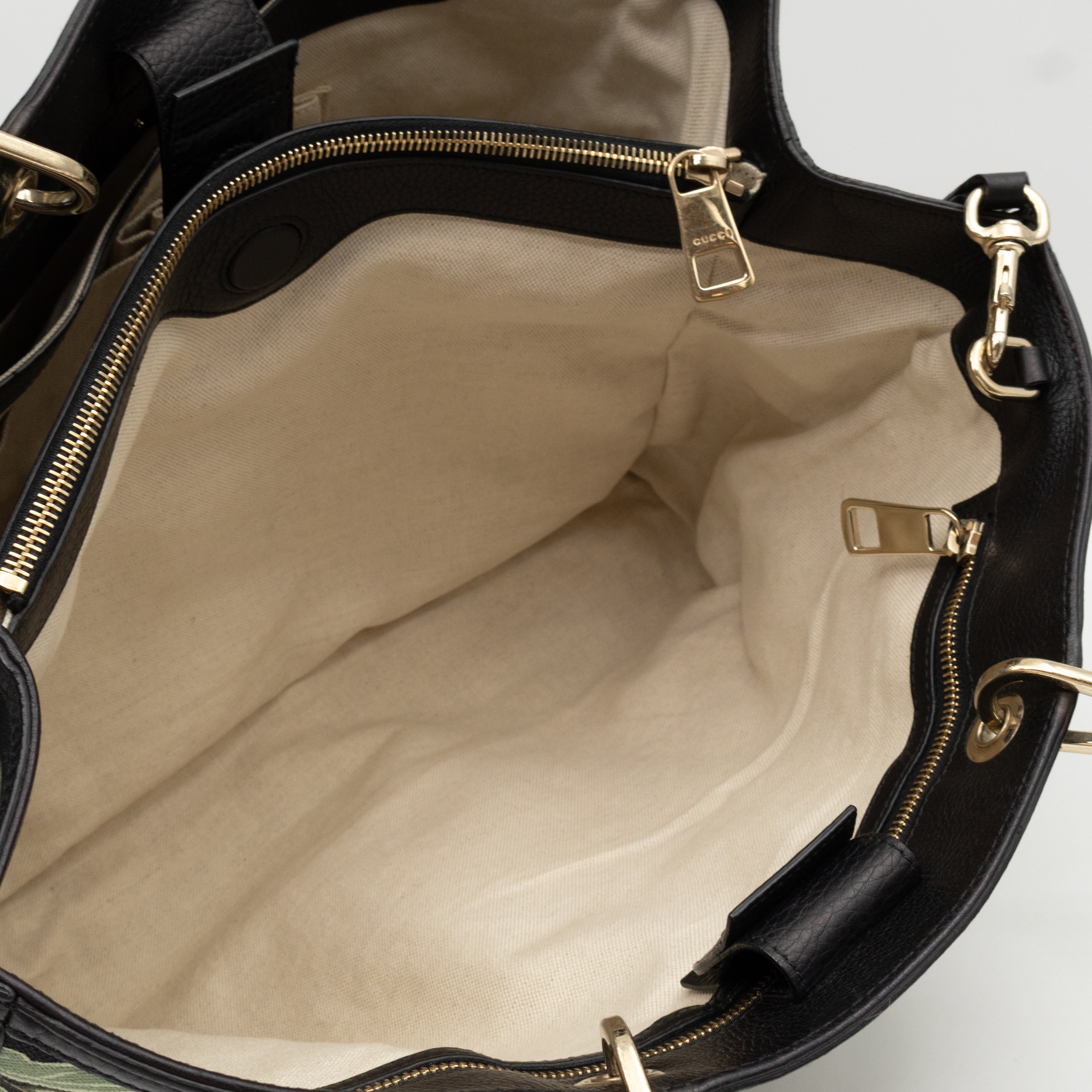 Large Bamboo Shopper Tote Bag Black Floral Canvas