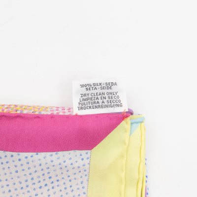 Silk Scarf 70 Regard de Soie Pink Yellow