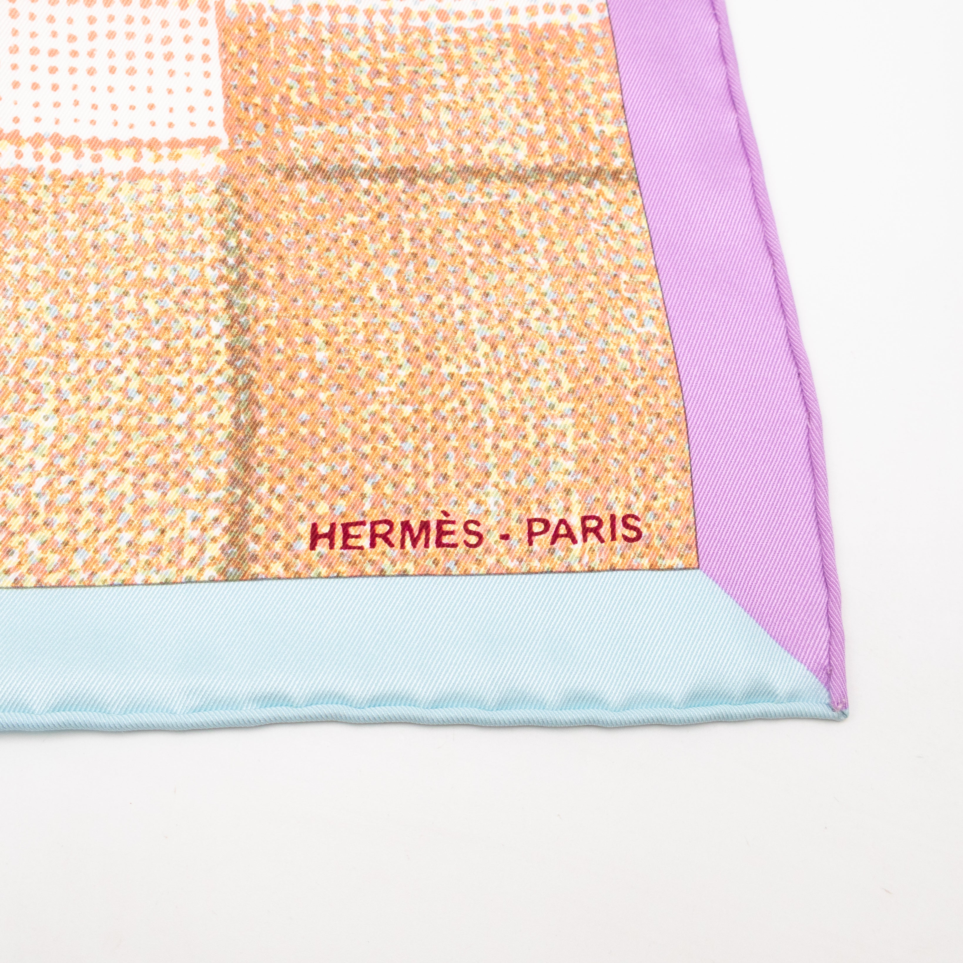 Silk Scarf 70 Regard de Soie Pink Yellow