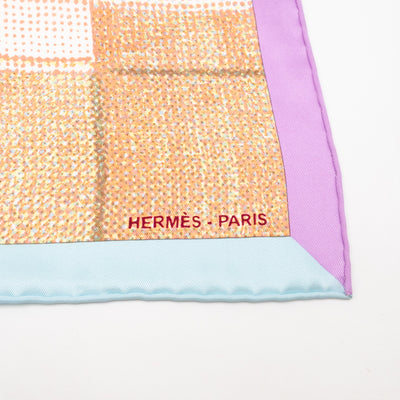 Silk Scarf 70 Regard de Soie Pink Yellow