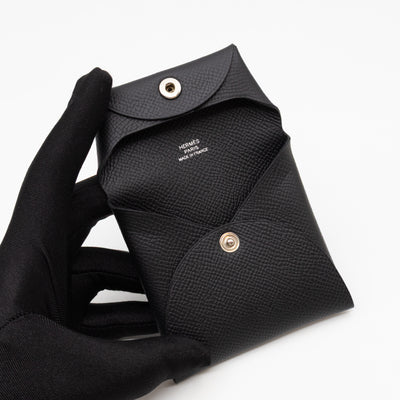 Bastia Coin Purse Black Epsom Leather