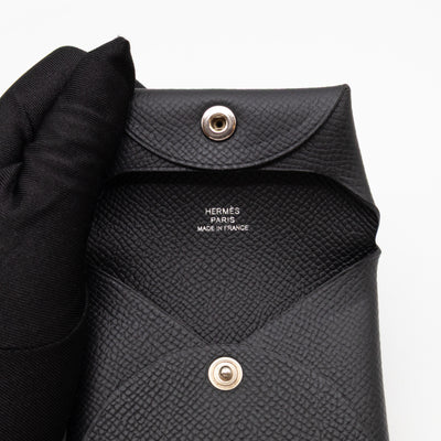 Bastia Coin Purse Black Epsom Leather