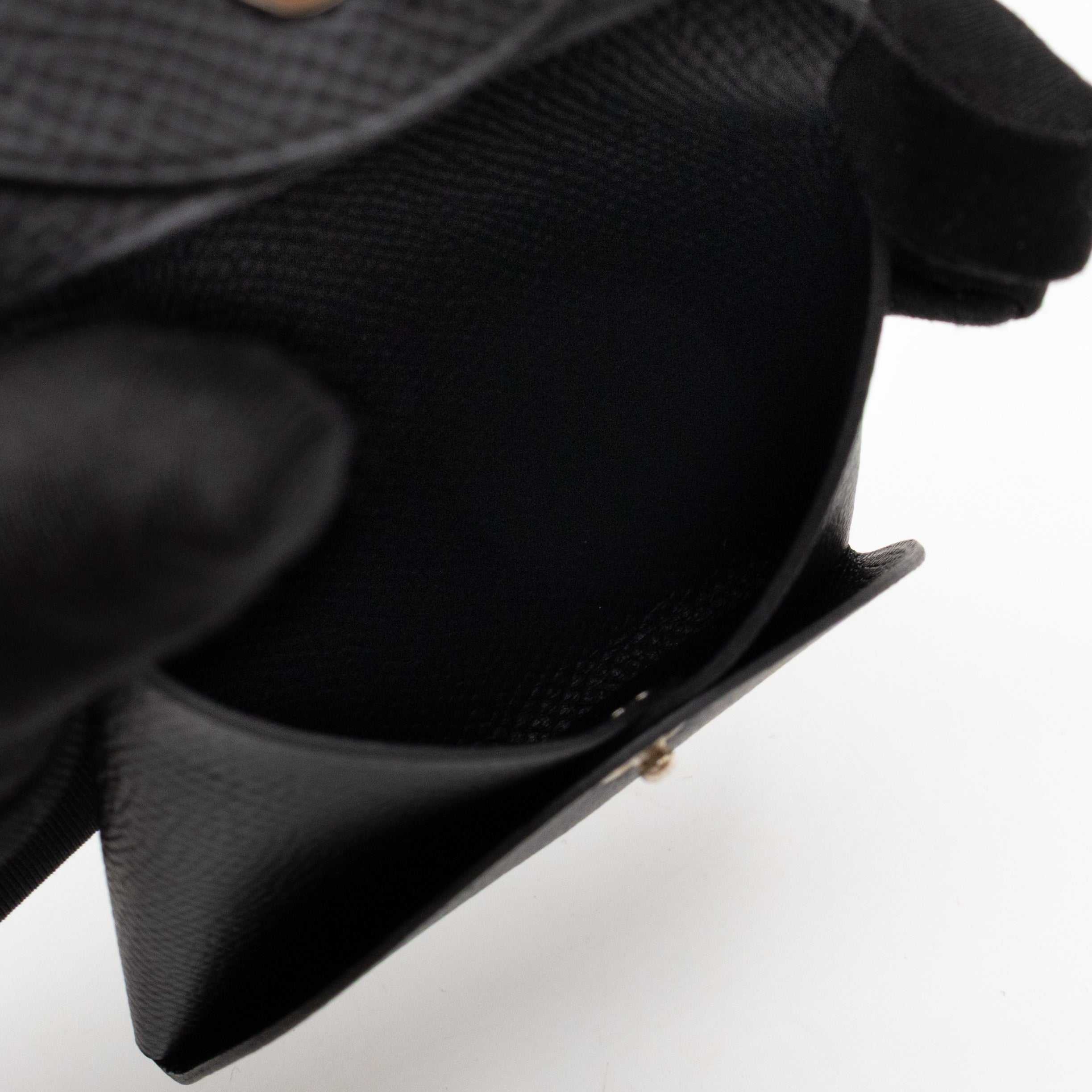 Bastia Coin Purse Black Epsom Leather