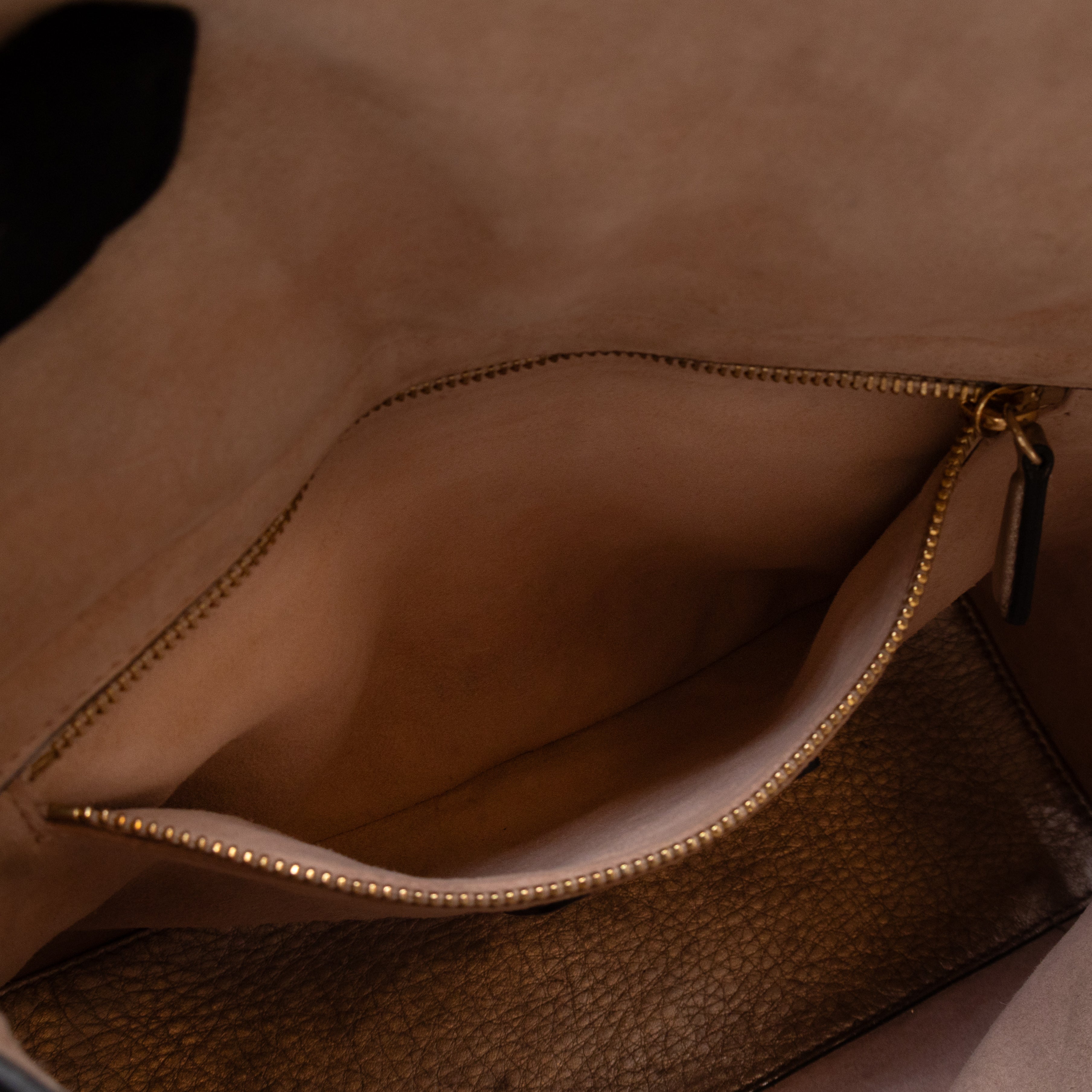 Lady Dior Supple Medium Champagne Metallic Leather