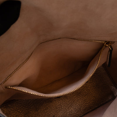 Lady Dior Supple Medium Champagne Metallic Leather