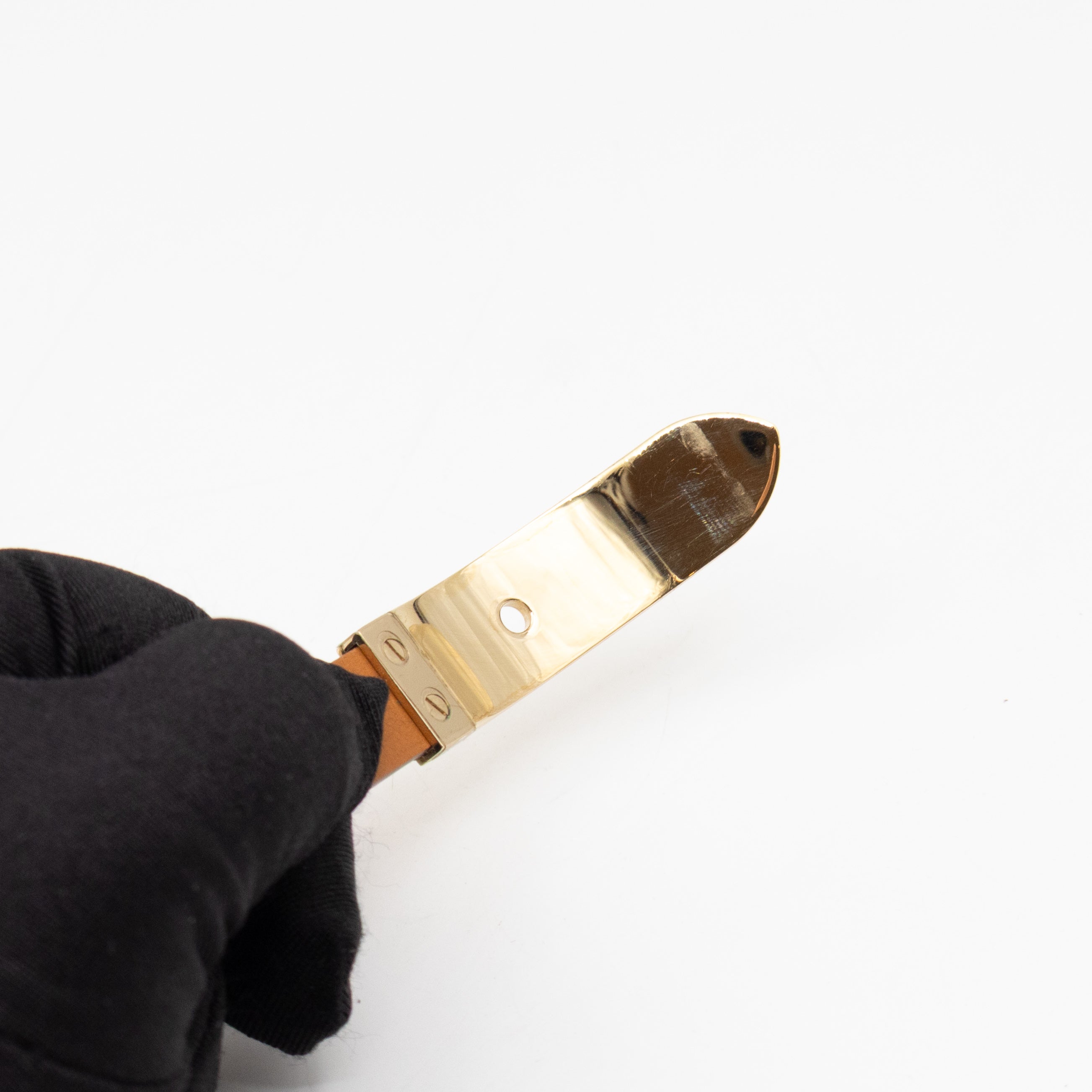 Karla Bracelet Rose Leather Gold