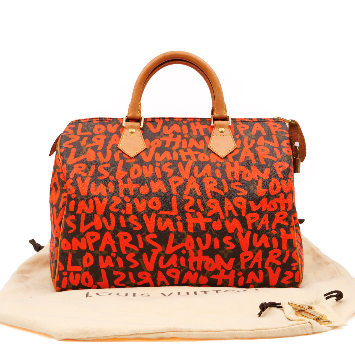 Speedy 30 Monogram Orange Graffiti