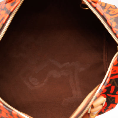 Speedy 30 Monogram Orange Graffiti