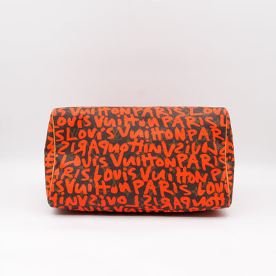 Speedy 30 Monogram Orange Graffiti