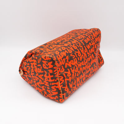 Speedy 30 Monogram Orange Graffiti