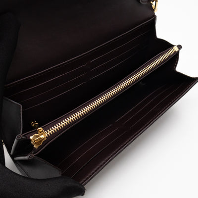 Sarah Chain Wallet Amarante Vernis