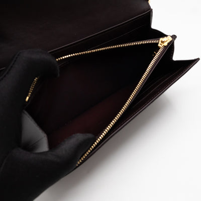 Sarah Chain Wallet Amarante Vernis
