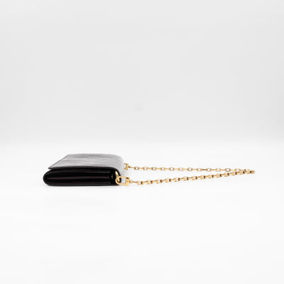 Sarah Chain Wallet Amarante Vernis