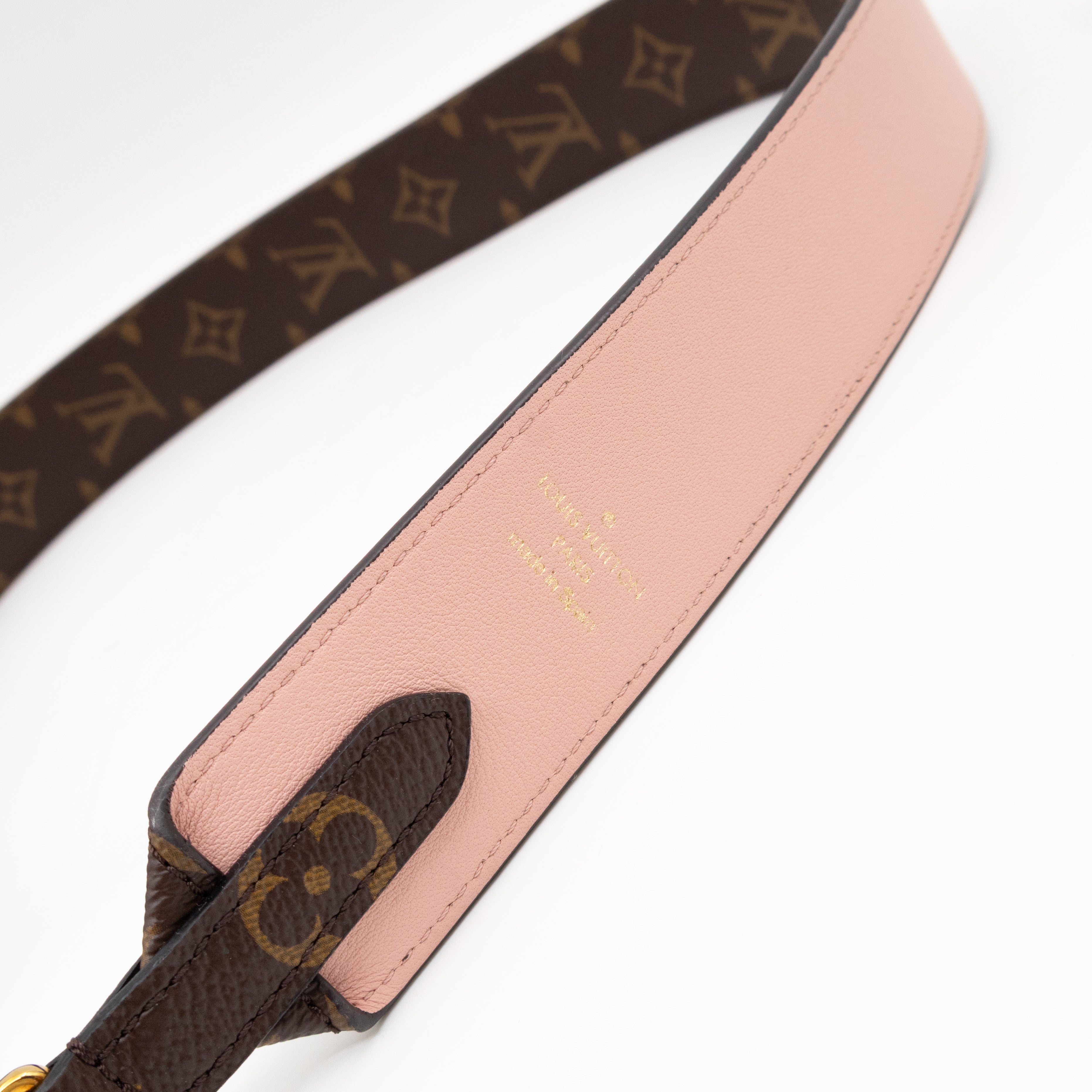 Bandoulière Monogram Rose Ballerine Shoulder Strap