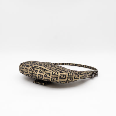 Baguette Croissant Mini Bag Zucca Glitter Black FF Monogram
