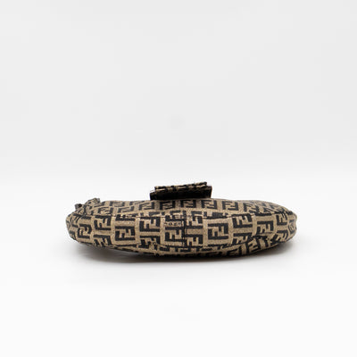 Baguette Croissant Mini Bag Zucca Glitter Black FF Monogram