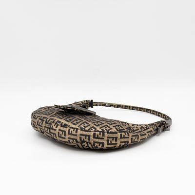 Baguette Croissant Mini Bag Zucca Glitter Black FF Monogram