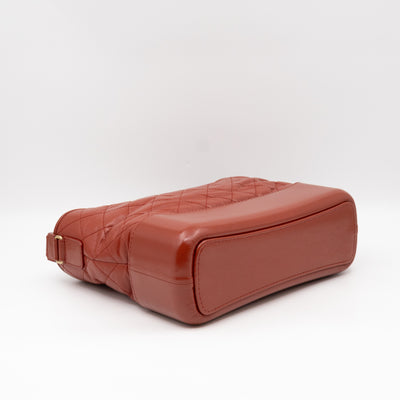 Gabrielle Hobo Medium Brique Rouge Calfskin Leather