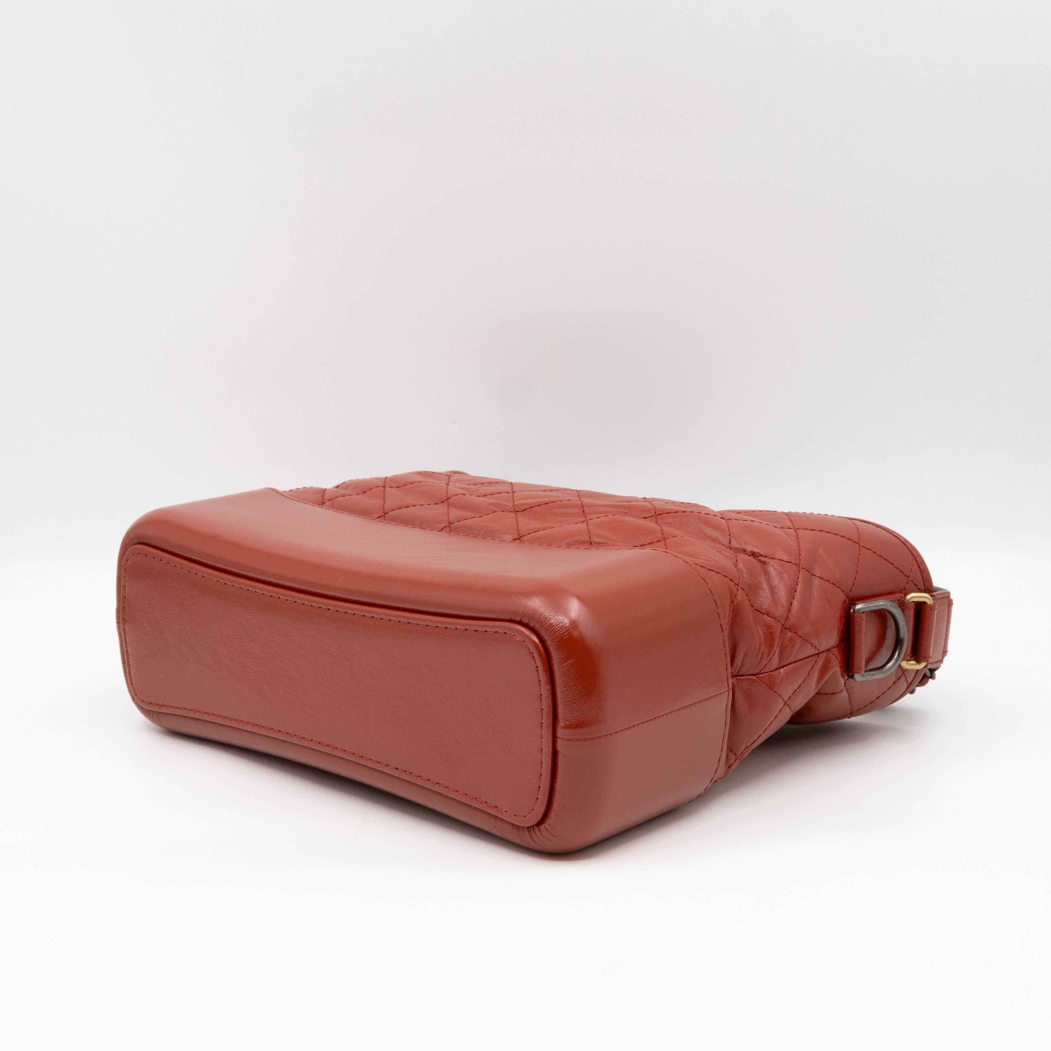 Gabrielle Hobo Medium Brique Rouge Calfskin Leather