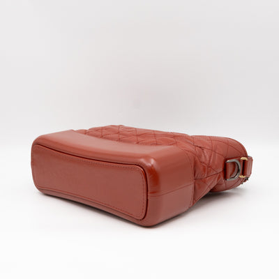 Gabrielle Hobo Medium Brique Rouge Calfskin Leather