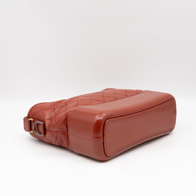 Gabrielle Hobo Medium Brique Rouge Calfskin Leather