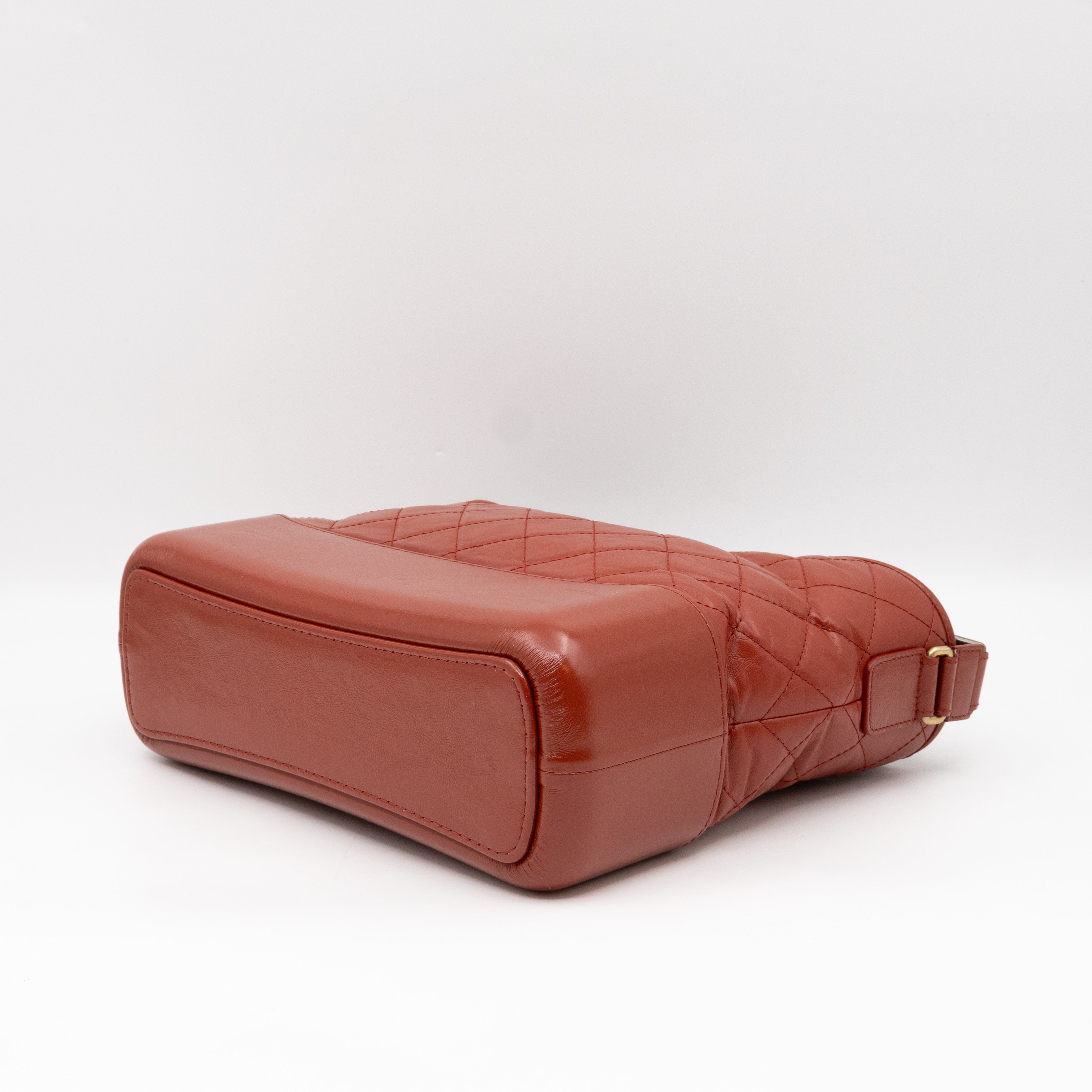 Gabrielle Hobo Medium Brique Rouge Calfskin Leather