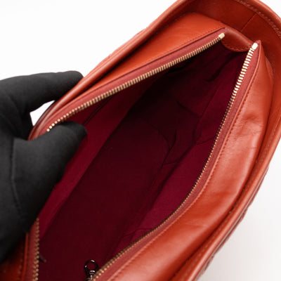 Gabrielle Hobo Medium Brique Rouge Calfskin Leather