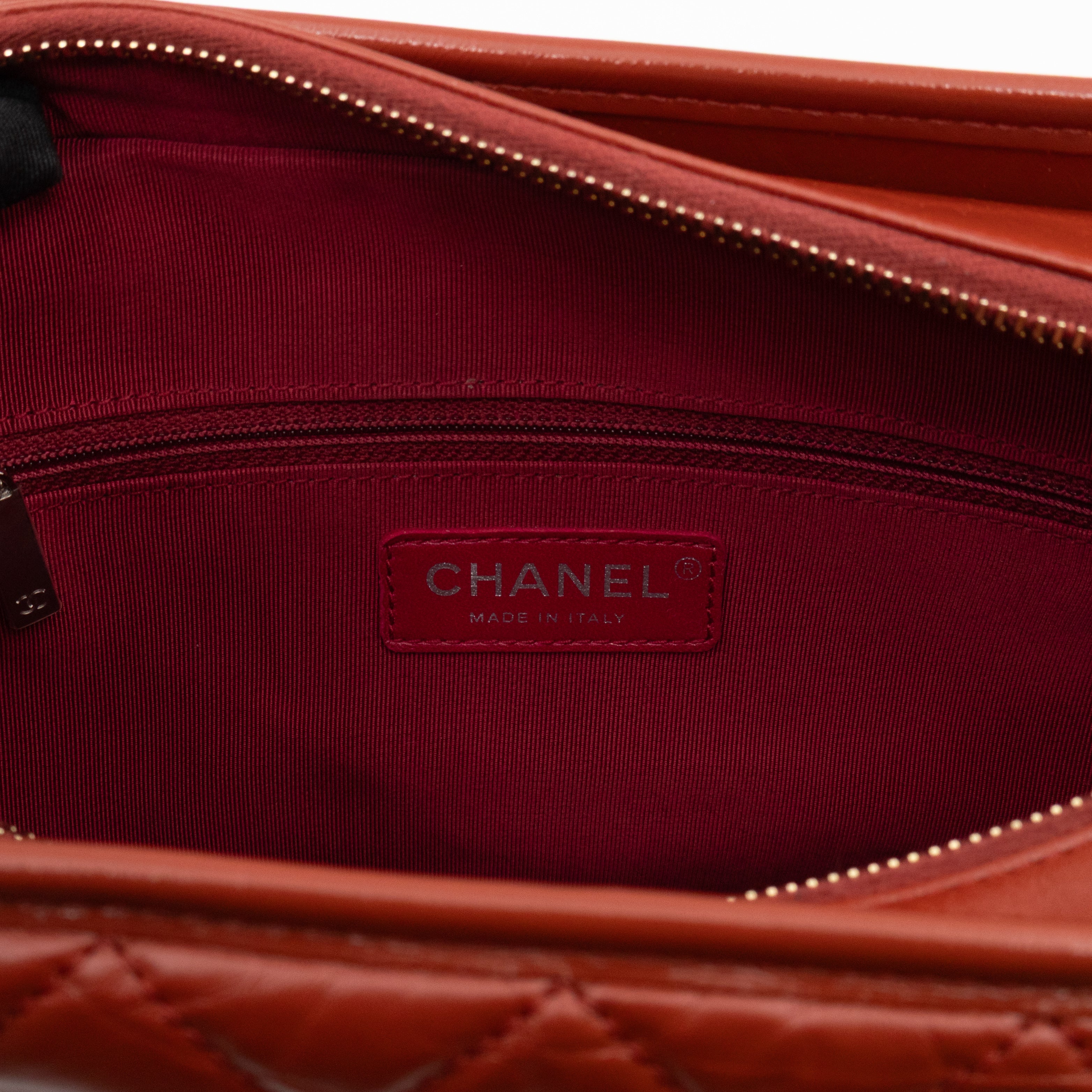 Gabrielle Hobo Medium Brique Rouge Calfskin Leather