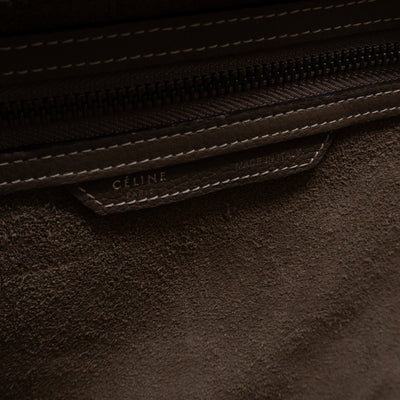 Micro Luggage Grey Leather