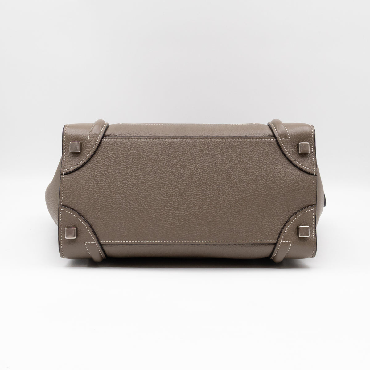 Micro Luggage Grey Leather