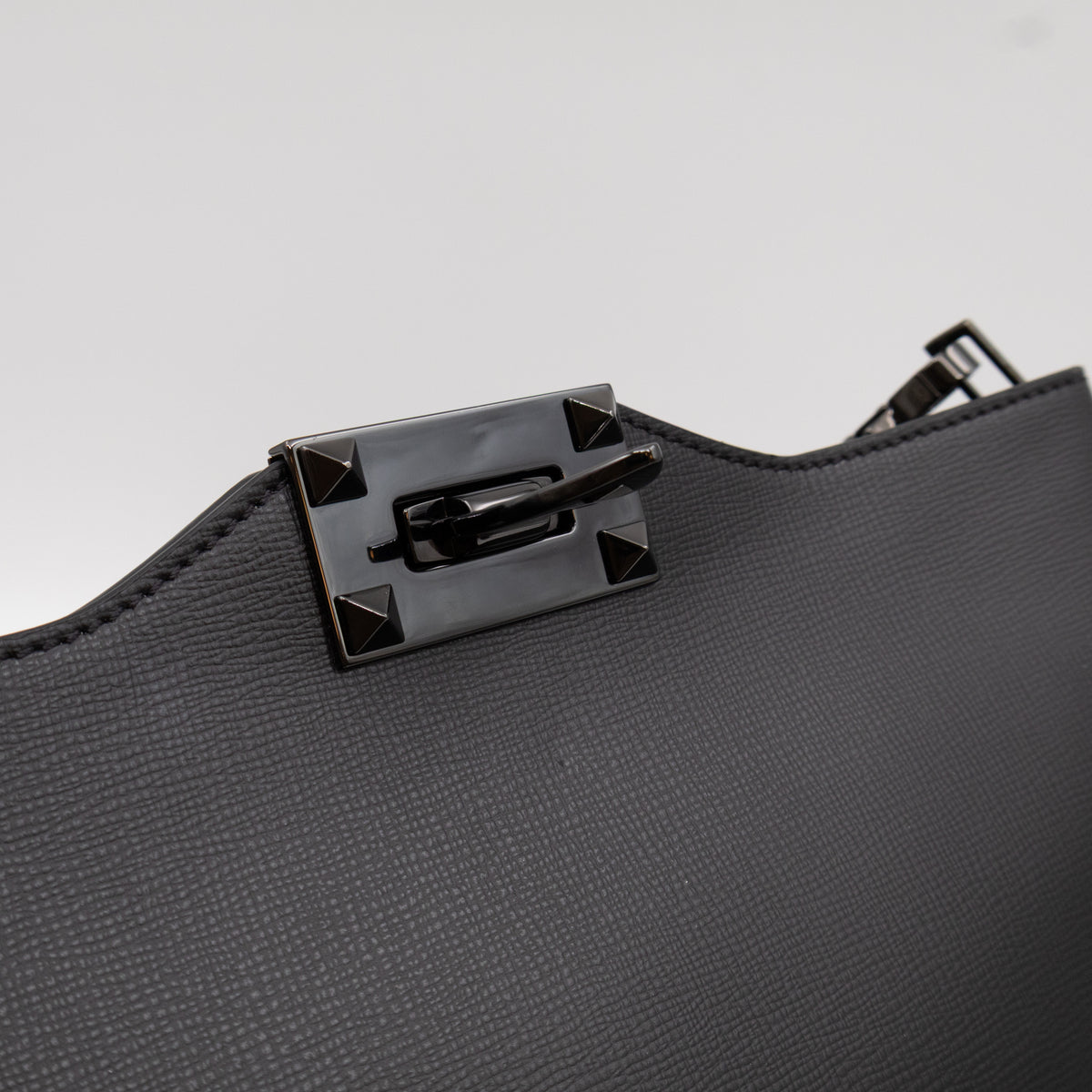 Rockstud Crossbody Bag Black Leather