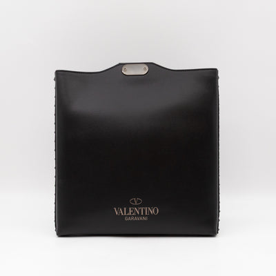 Rockstud Crossbody Bag Black Leather
