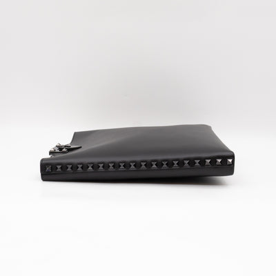 Rockstud Crossbody Bag Black Leather