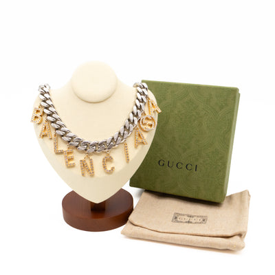 Gucci x Balenciaga Script Choker Silver & Gold