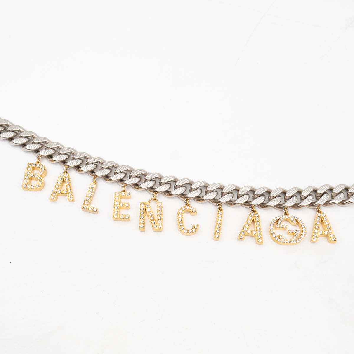 Gucci x Balenciaga Script Choker Silver & Gold