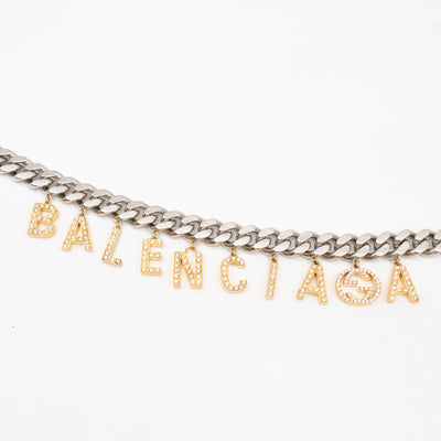 Gucci x Balenciaga Script Choker Silver & Gold