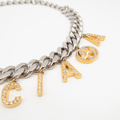 Gucci x Balenciaga Script Choker Silver & Gold