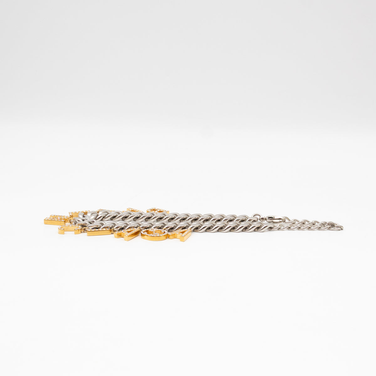Gucci x Balenciaga Script Choker Silver & Gold