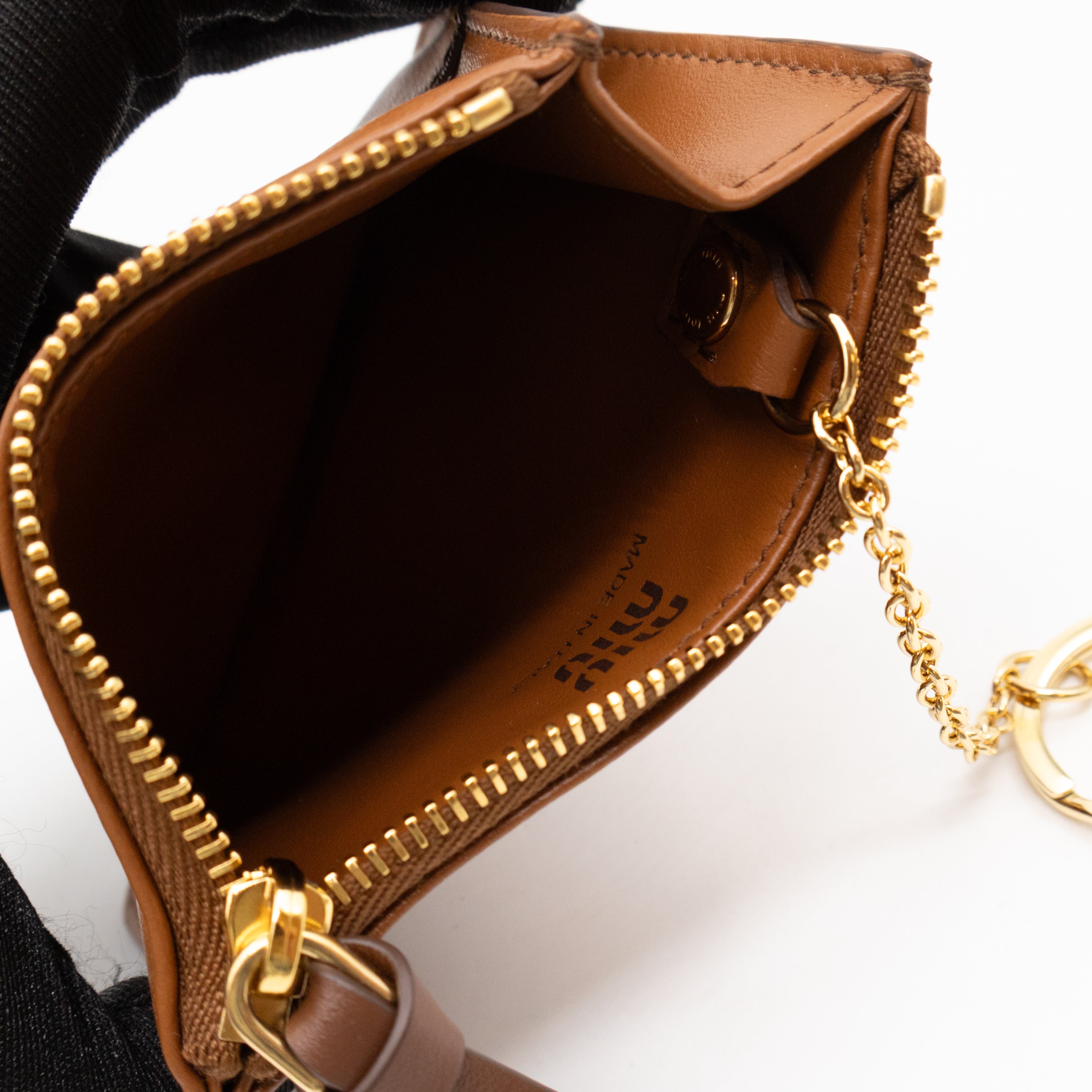 Card Key Holder Cognac Leather