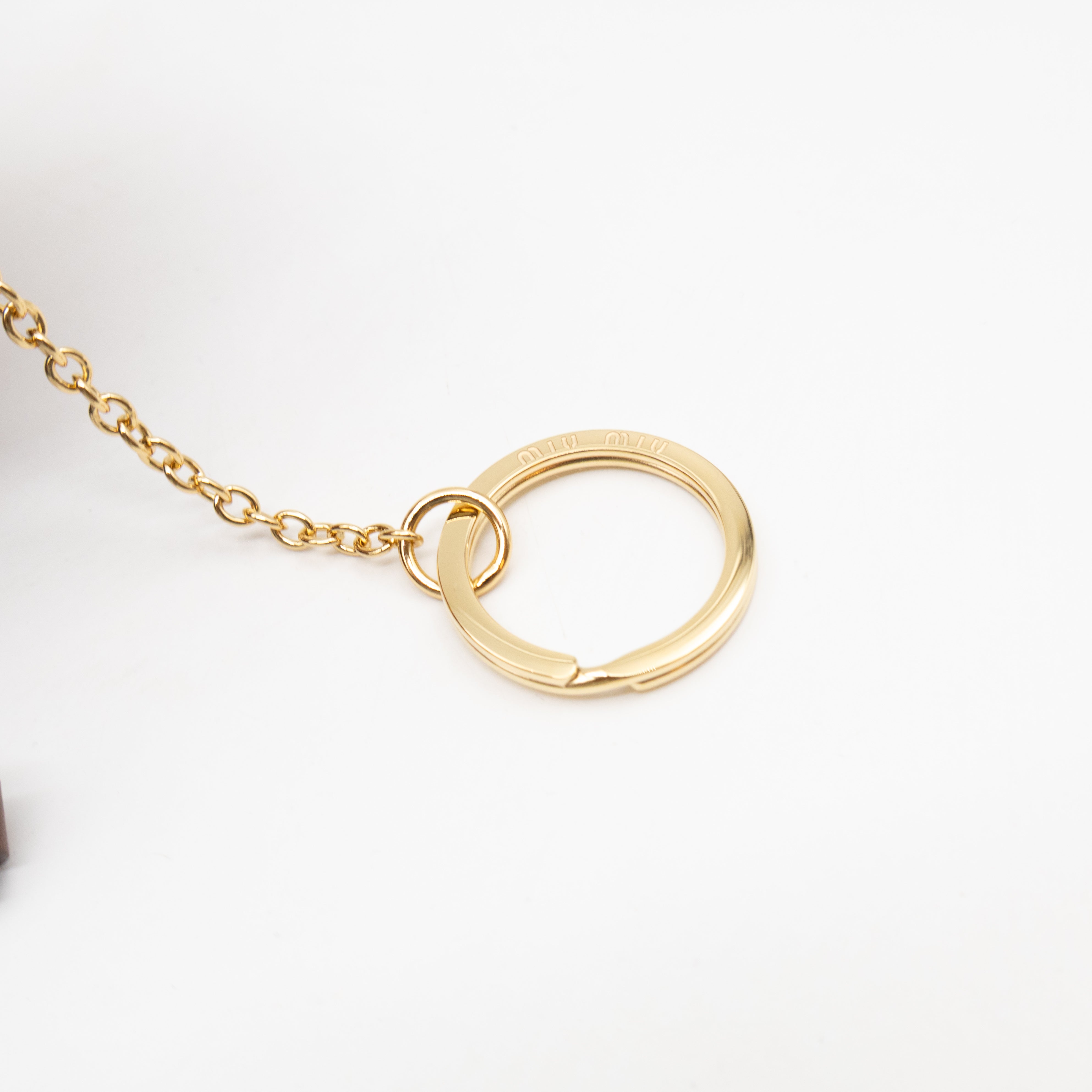 Card Key Holder Cognac Leather