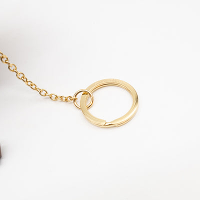 Card Key Holder Cognac Leather
