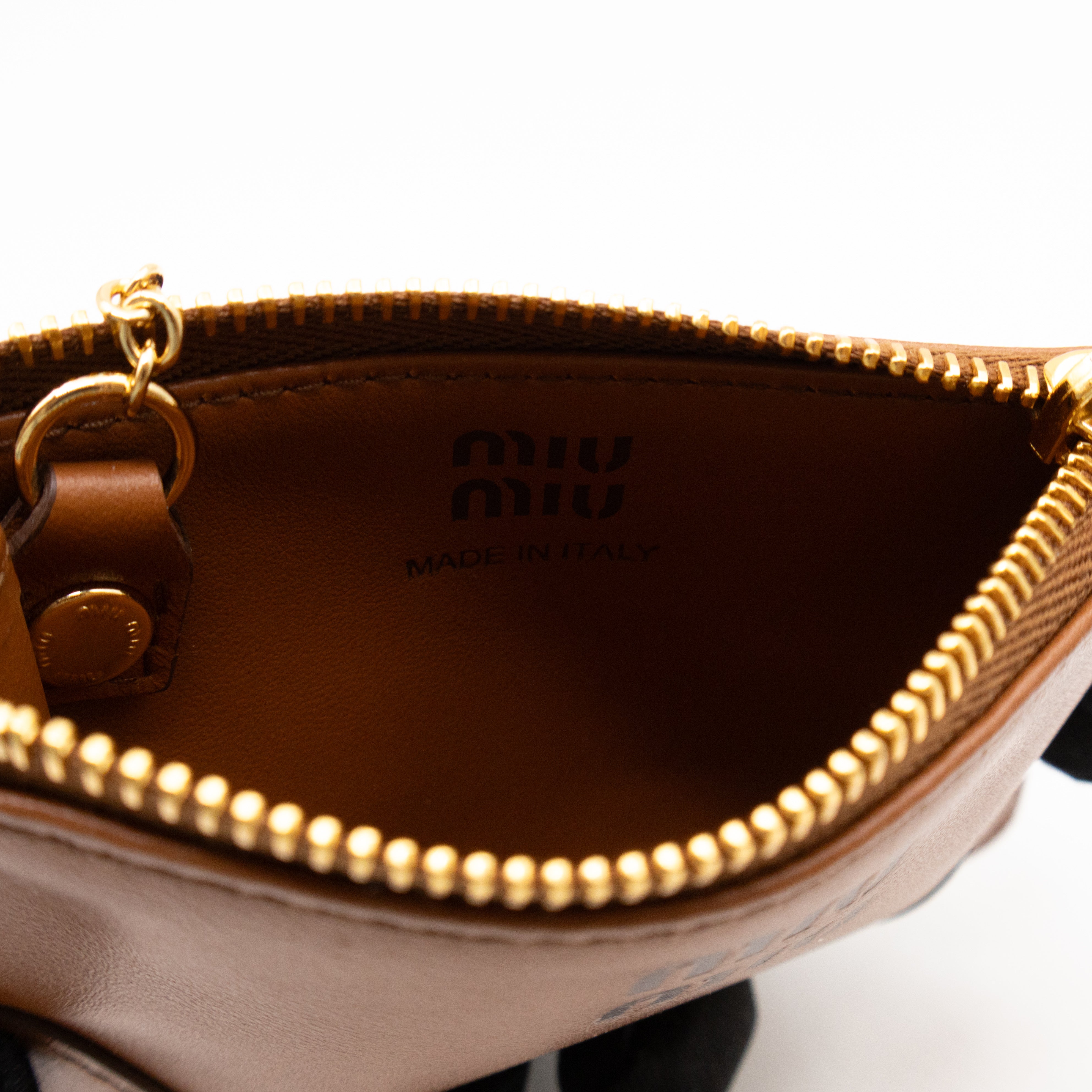 Card Key Holder Cognac Leather