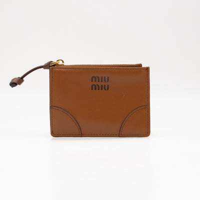 Card Key Holder Cognac Leather