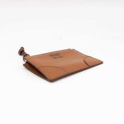 Card Key Holder Cognac Leather