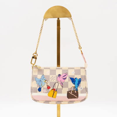 Mini Pochette Accessoires Damier Azur Christmas Animation
