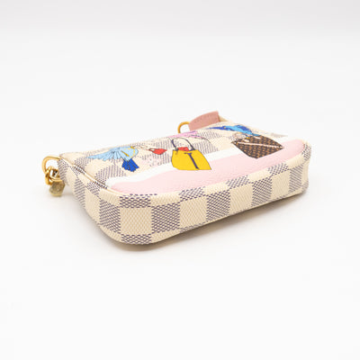 Mini Pochette Accessoires Damier Azur Christmas Animation