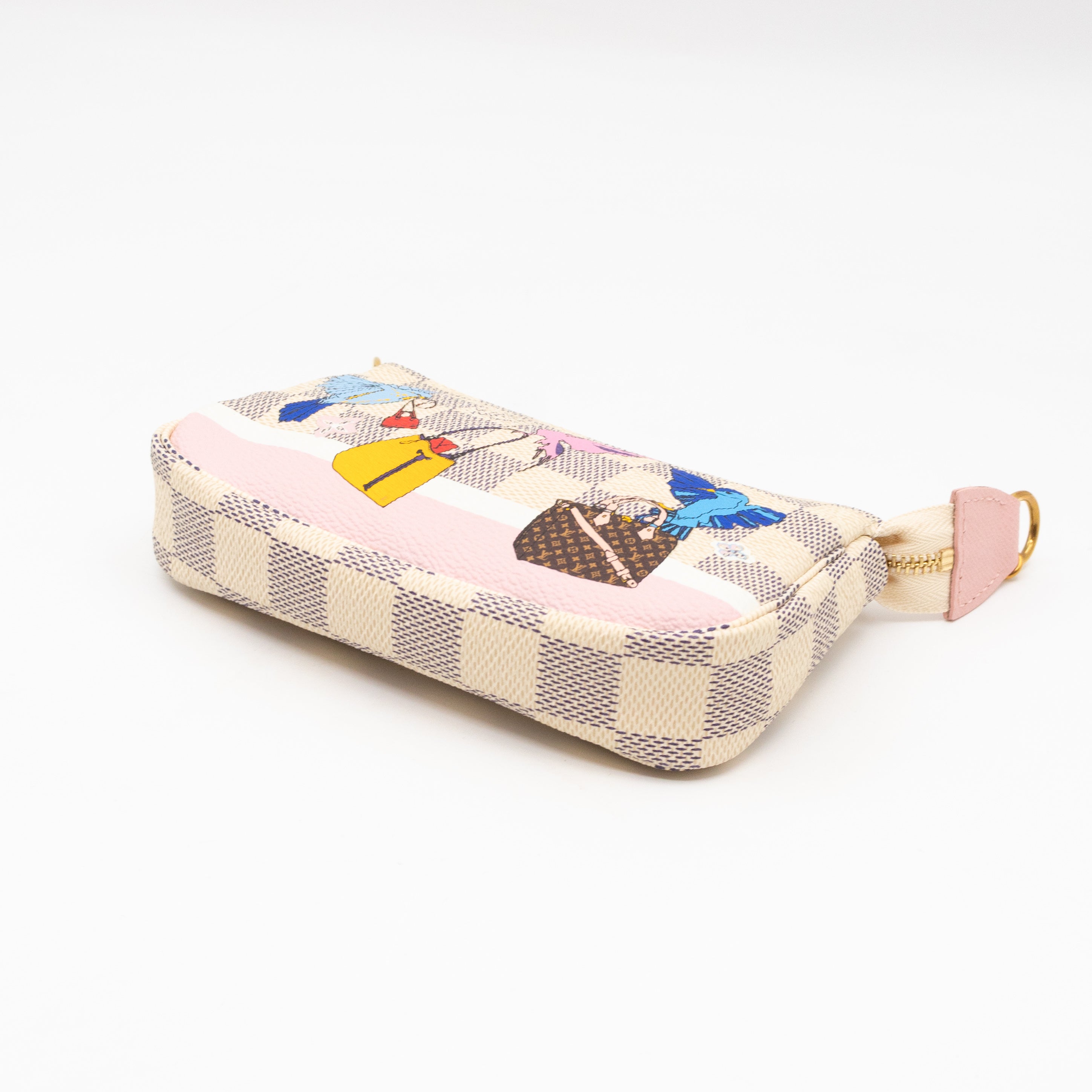 Mini Pochette Accessoires Damier Azur Christmas Animation