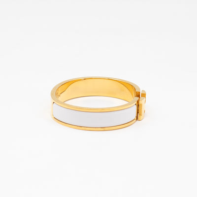Clic H Bracelet PM White & Gold