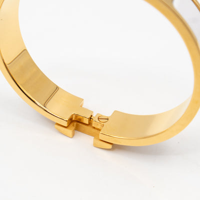 Clic H Bracelet PM White & Gold