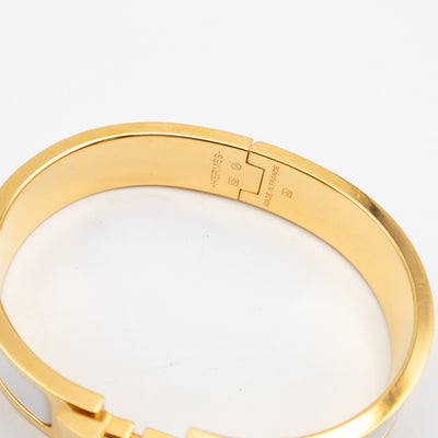 Clic H Bracelet PM White & Gold